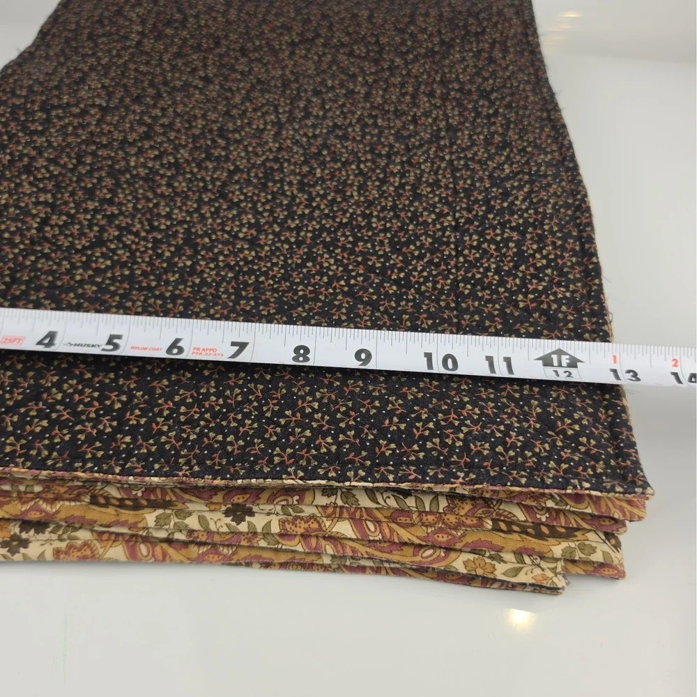 Vera Bradley Black Walnut Retired 8 Placemats 8 Napkins Quilted Cotton Set